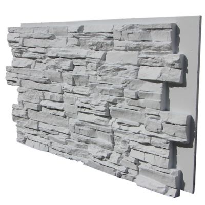 Image showing  Lightning Ridge 48 in. x 24 in. Faux Stone Siding Panel, LR-4824-CWE