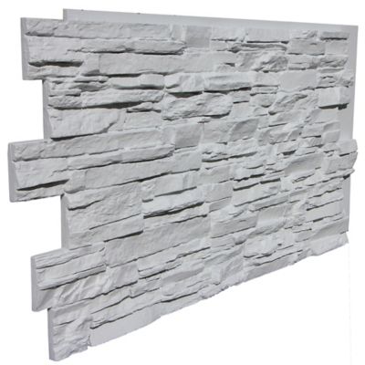 Image showing 5 th Tritan BP Lightning Ridge 48 in. x 24 in. Faux Stone Siding Panel, LR-4824-CWE