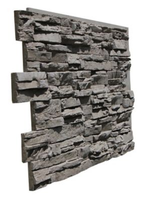 Image showing  Lightning Ridge 48 in. x 24 in. Faux Stone Siding Panel, LR-4824-OGY