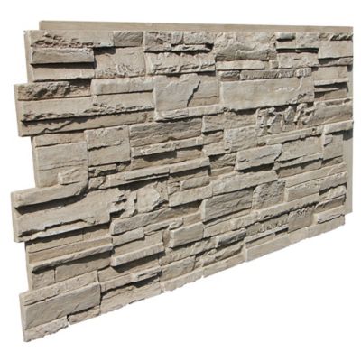 Image showing  Earth Valley 48 in. x 24 in. Faux Stone Siding Panel, EV-4824-BTN