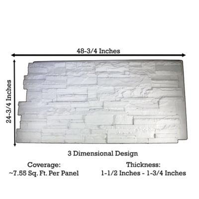 Image showing  Earth Valley 48 in. x 24 in. Faux Stone Siding Panel, EV-4824-CWE