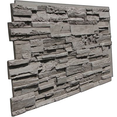 Image showing  Earth Valley 48 in. x 24 in. Faux Stone Siding Panel, EV-4824-OGY
