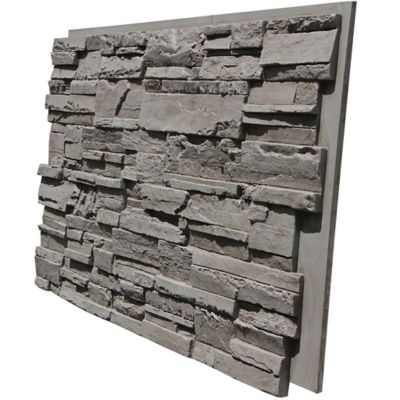 Image showing  Earth Valley 48 in. x 24 in. Faux Stone Siding Panel, EV-4824-OGY