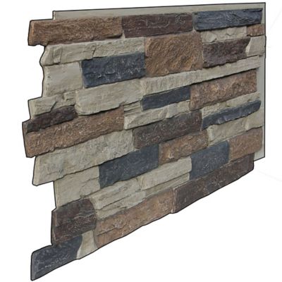Image showing  Canyons Edge 48 in. x 24 in. Class A Fire Rated Faux Stone Siding Panel, CE-4824-NST