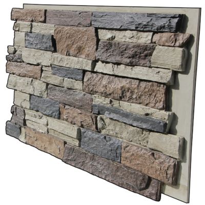 Image showing  Canyons Edge 48 in. x 24 in. Class A Fire Rated Faux Stone Siding Panel, CE-4824-NST