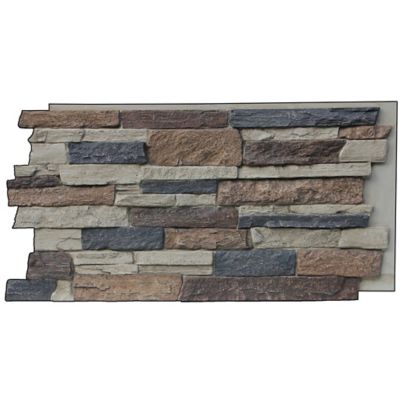 Image showing  Canyons Edge 48 in. x 24 in. Class A Fire Rated Faux Stone Siding Panel, CE-4824-NST