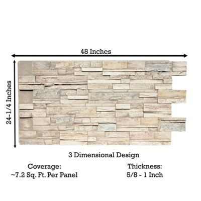 Image showing  Traditions 48 in. x 24 in. Faux Stone Siding Panel, TDS-4824-FBH