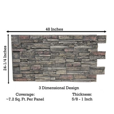 Image showing  Traditions 48 in. x 24 in. Faux Stone Siding Panel, TDS-4824-VAH