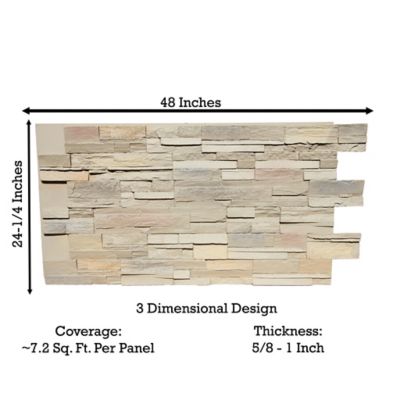 Image showing  Traditions 48 in. x 24 in. Faux Stone Siding Panel, TDS-4824-KAE