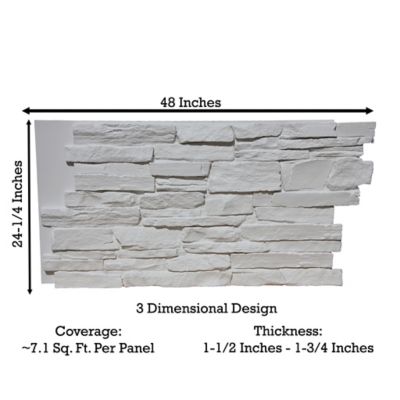 Image showing 5 th Tritan BP Harvest Ledge 48 in. x 24 in. Faux Stone Siding Panel, HL-4843-CWE