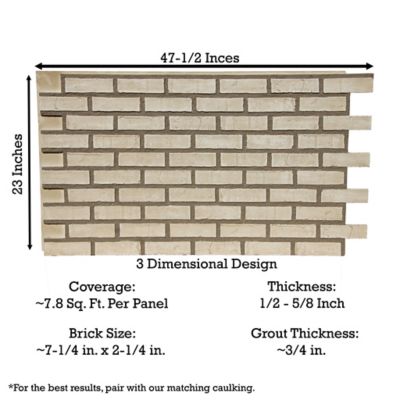 Image showing 5 th Tritan BP British Brick 44 in. x 24 in. Faux Brick Siding Panel, BB-4324-SCM