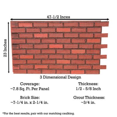 Image showing 5 th Tritan BP British Brick 44 in. x 24 in. Faux Brick Siding Panel, BB-4324-BRD
