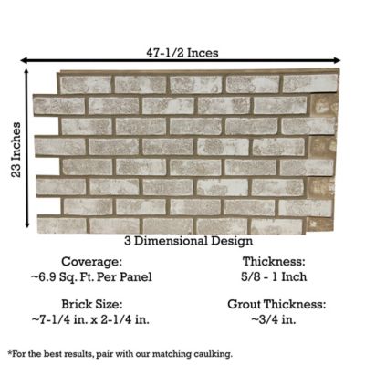 Image showing 5 th Tritan BP Aged Brick 44 in. x 24 in. Faux Brick Siding Panel, AB-4323-SCM