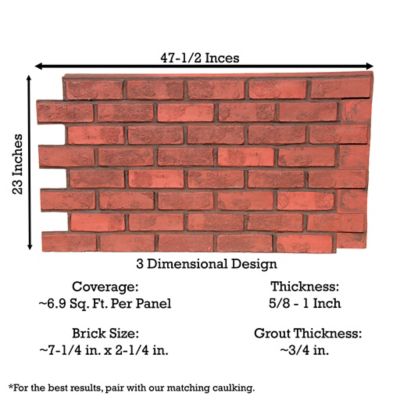 Image showing  Aged Brick 44 in. x 24 in. Faux Brick Siding Panel, AB-4323-BRD