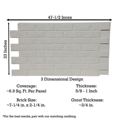 Image showing  Aged Brick 44 in. x 24 in. Faux Brick Siding Panel, AB-4323-CWE
