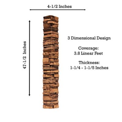Image showing  Traditions Outside Corner 48 in. x 3.75 in. x 3.75 in. Faux Stone Outside Corner, OC-TDS-48-DSN
