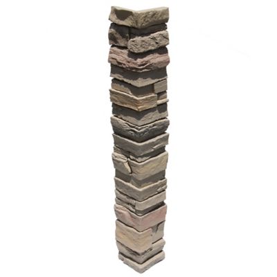 Tritan BP Harvest Ledge Outside Corner 48 in x 7.25 in. x 7.25 in. Faux Stone Outside Corner, OC-HL-48-KAE