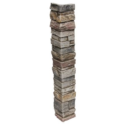 Tritan BP Harvest Ledge Outside Corner 48 in x 7.25 in. x 7.25 in. Faux Stone Outside Corner, OC-HL-48-FBH