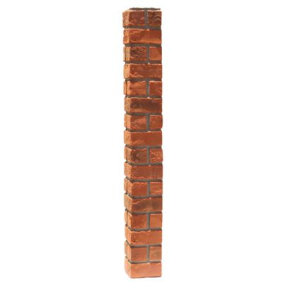 Image showing  Aged Brick Outside Corner 45 in. x 4.50 in. x 4.50 in. Faux Brick Outside Corner, OC-AB-48-TRA