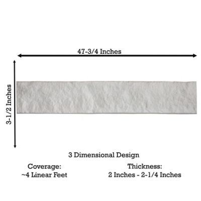 Image showing  Traditions or Harvest Ledge Trim 47.75 in. x 3.50 in. x 3.50 in. Faux Stone Ledge Trim, LS-48-CWE
