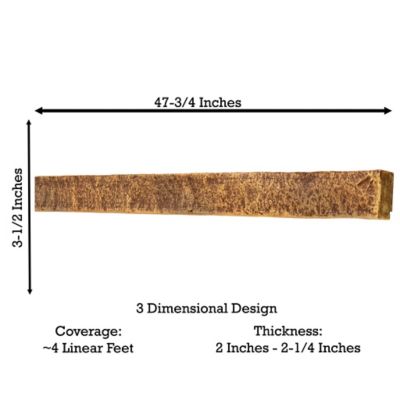 Image showing  Traditions or Harvest Ledge Trim 47.75 in. x 3.50 in. x 3.50 in. Faux Stone Ledge Trim, LS-48-DSN