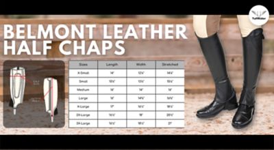 Image showing  Ladies Belmont Leather Half Chaps
