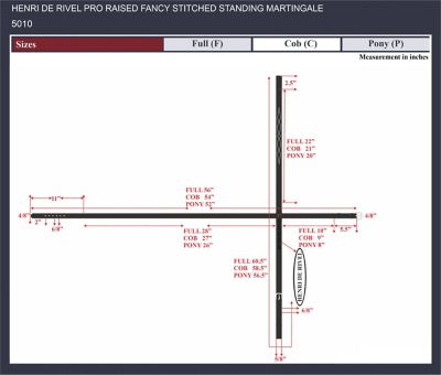 Image showing 2 th Henri de Rivel Pro Raised Fancy Stitched Standing Martingale