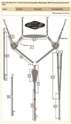 Image showing  Pro 5 Point Elastic Breastplate Martingale with Running Attachment