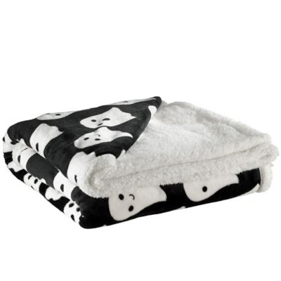 Red Shed Sherpa Ghost Throw Blanket, 50 in. x 70 in.