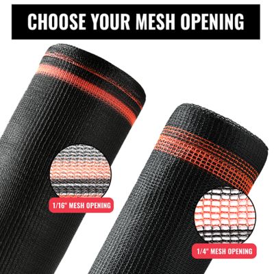 Image showing  Heavy Duty Safety Debris Mesh Netting Rolls Fire Retardant, 5 x 100 Black Safety Net, ST-401-5X100