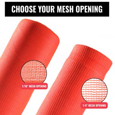 Image showing  Heavy Duty Safety Debris Mesh Netting Rolls Fire Retardant, 6.5 x 200 Orange Safety Net, ST-402-6.5X200