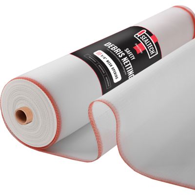 SEALTECH Heavy Duty Safety Debris Mesh Netting Rolls Fire Retardant, 4 x 150 White Safety Net, ST-404-4X150