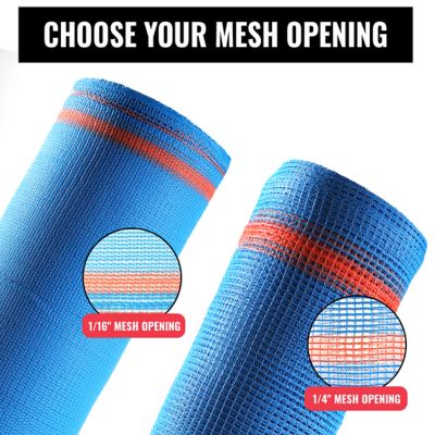 Image showing  Heavy Duty Safety Debris Mesh Netting Rolls Fire Retardant, 4 x 50 Blue Safety Net, ST-503-4X50