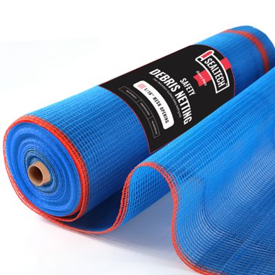 SEALTECH Heavy Duty Safety Debris Mesh Netting Rolls Fire Retardant, 5.5 x 200 Blue Safety Net, ST-503-5.5X200