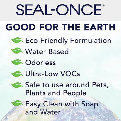 Image showing 6 th Seal-Once 1 gal. Clear Water-Based Waterproofing Exterior Sealer, Eco-Friendly Barrier, Low VOC