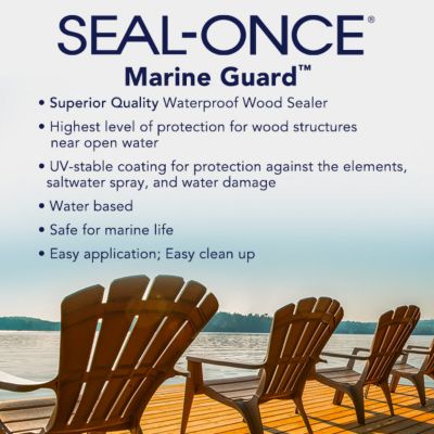 Image showing 3 th Seal-Once 5 gal. Semi-Transparent Water-Based Marine-Grade Stain, Protective Finish for Decks and Docks