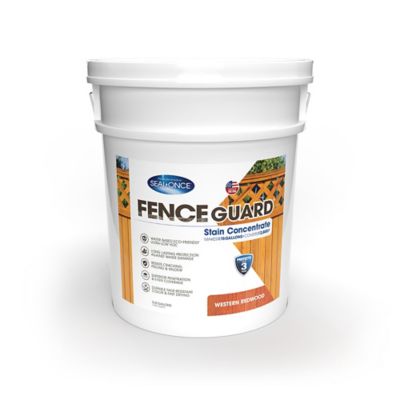 Seal-Once Fence Guard Fence Stain Concentrate, Stylish Protection & Enhanced Wood Finish, 5 gal.