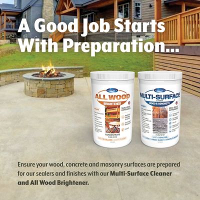 Image showing  All Wood Brightener Cleaner Restores the Appearance of Weathered Wood Surfaces1 lb.