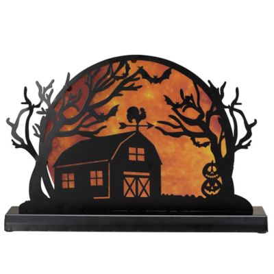 Red Shed Lit Barn Cutout Halloween Decor, 16 in.
