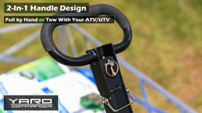 Image showing  9 cu. ft. 1,200 lb. Capacity Heavy-Duty Steel Towable Utility Garden Cart