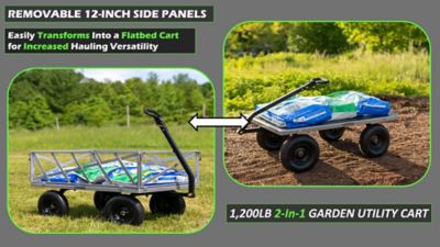 Image showing 5 th Yard Commander 9 cu. ft. 1,200 lb. Capacity Heavy-Duty Steel Towable Utility Garden Cart