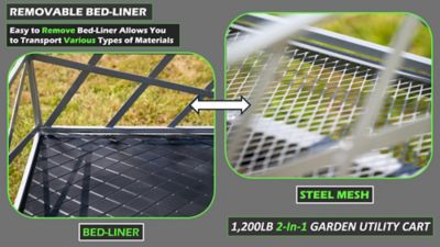 Image showing 6 th Yard Commander 9 cu. ft. 1,200 lb. Capacity Heavy-Duty Steel Towable Utility Garden Cart