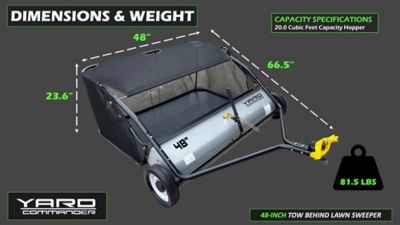 Image showing 6 th Yard Commander Tow-Behind 48 in. 20 cu. ft. Lawn Sweeper, YTL-171-435