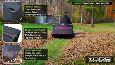 Image showing 7 th Yard Commander Tow-Behind 48 in. 20 cu. ft. Lawn Sweeper, YTL-171-435