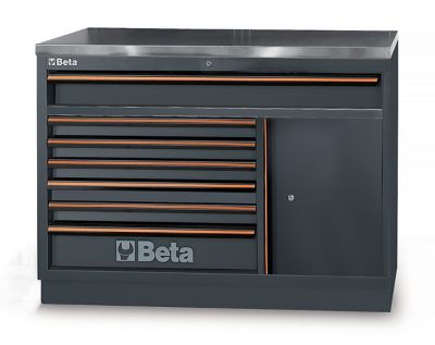 Image showing  Combination Tool Storage System with 7-Drawer Fixed Cabinet