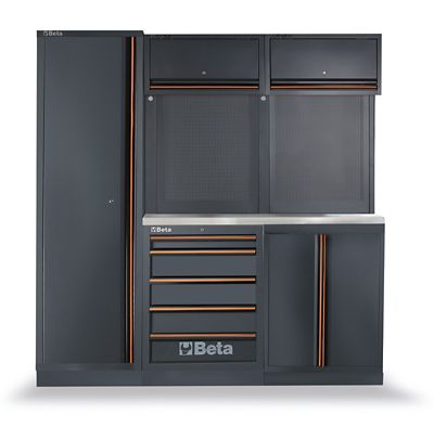 Beta Tools Combination Tool Storage System with 5-Drawer Fixed Cabinet