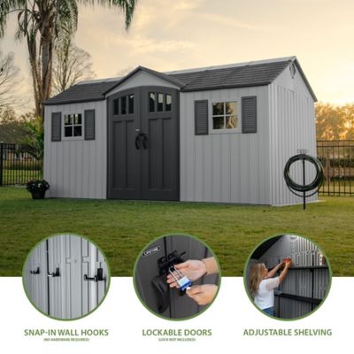 Image showing  Wood Grain Utility Shed