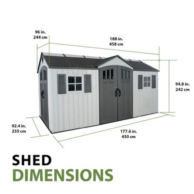 Image showing 8 th Lifetime Wood Grain Utility Shed