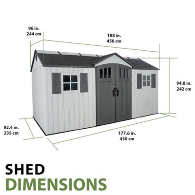 Image showing 7 th Lifetime Classic 15 x 8 Garden Style Outdoor Storage Shed