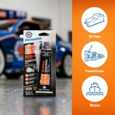 Image showing  The Right Stuff Black 90 Minute Gasket Maker 3 oz.